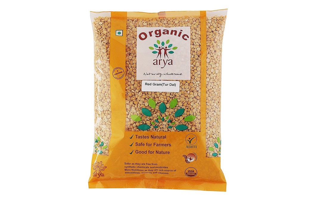 Arya Organic Red Gram (Tur Dal)   Pack  2 kilogram